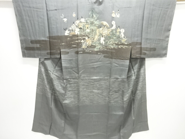 JAPANESE KIMONO / ANTIQUE MENS JUBAN / SILK / PEOPLE IN THE PAST
